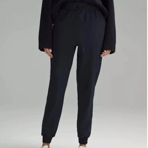 STRETCH HIGH-RISE JOGGERS - Black